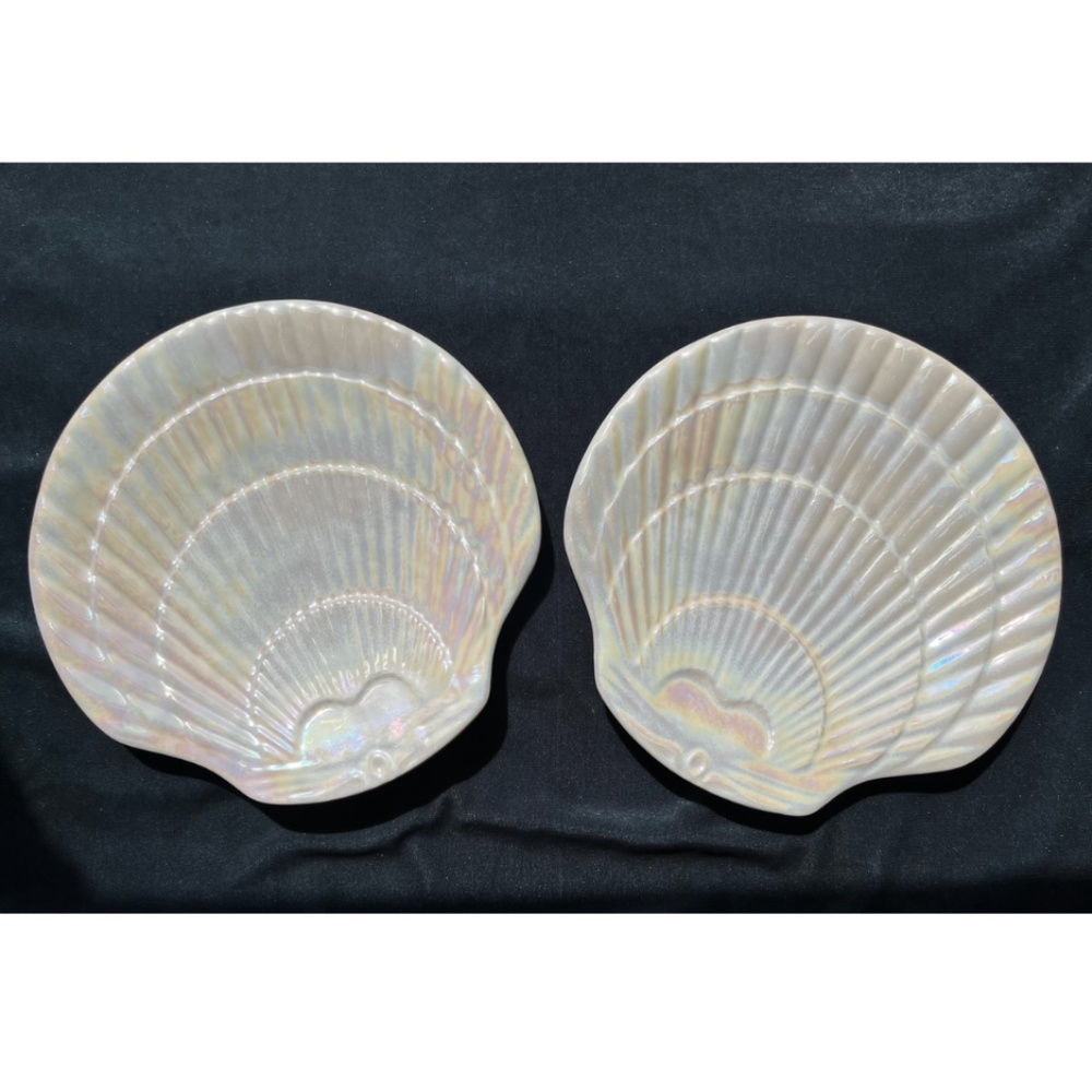 Iridescent seashell plates